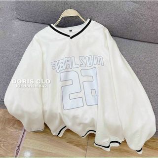 Áo sweater tay phồng in trẻ trung, năng động