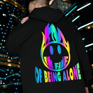 Áo Hoodie phản quang 7 màu OF BEING ALONE