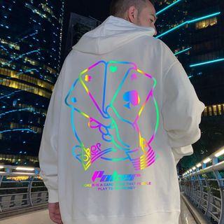 Áo Hoodie phản quang 7 màu POKER
