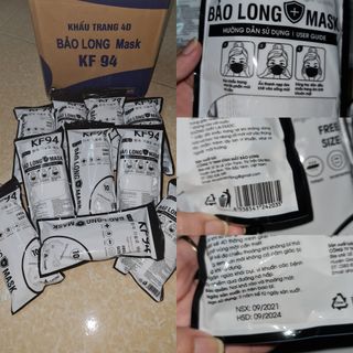 Khẩu trang KF94 4D 4 lớp y tế Bảo Long (50 cái)