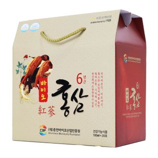 [Chính hãng] Nước Hồng sâm Hàn Quốc 6 năm tuổi - Chuncheon Bio - Hộp 20 gói x 100ml