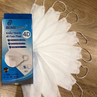 [HỘP] KHẨU TRANG GEMS MASK 4D - 10 CÁI/HỘP - NK+