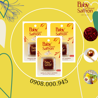 SAFFRON Nhụy Hoa Nghệ Tây Baby Saffron 3 hộp [Date 10/2022]