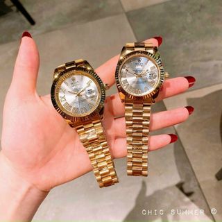 ĐỒNG HỒ ROLLEX COUPLE 2 LỊCH HOT