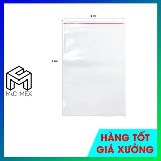 Túi zip chỉ đỏ loại dày đẹp dùng để gói thực phẩm, thuốc tây, hàng hóa, kín khí, nhiều kích thước giá sỉ