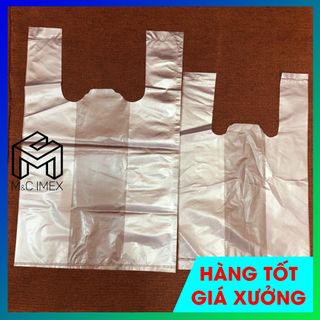 Túi xốp zin 2 quai loại 1 trong suốt, nhiều size, dùng cho các cửa hàng, đóng gói thực phẩm.
