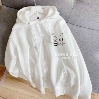 Áo khoác có nón in em bé với chú chó chất nỉ bông mềm mịn form 68kg