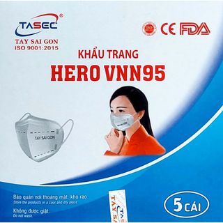 Khẩu trang n95 Tây Sài Gòn 4 lớp giá sỉ Hộp 5 Cái - giá bán buôn