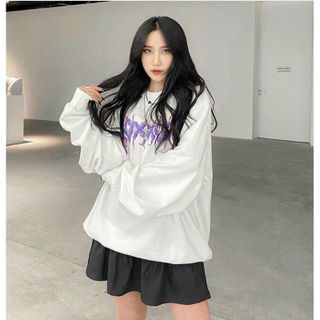 Áo sweater in chữ chất nỉ bông mềm mịn form 68kg