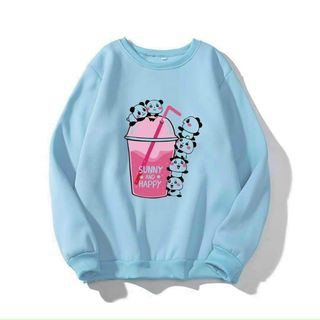 Áo sweater in hình chất nỉ bông mềm mịn form 68kg