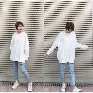 Áo sweater trơn chất poly