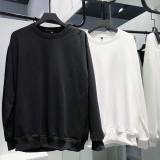 Áo sweater trơn chất poly