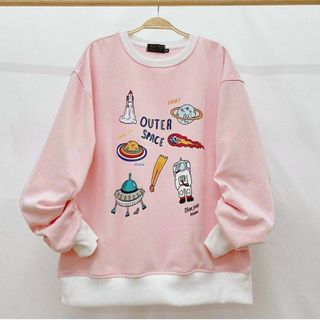 Áo sweater in outer space chất nỉ bông mềm mịn form 68kg