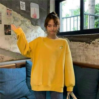 Áo sweater in trái cây chất nỉ bông mềm mịn form 68kg