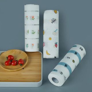 Cuộn khăn lau đa năng, giấy lau bếp 50 tờ tiện lợi, tiết kiệm có thể giặt để tái sử dụng