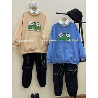 Áo sweater in ếch chất nỉ bông mềm mịn form 68kg