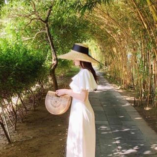 ĐẦM CỔ V VIỀN REN 2 MÀU