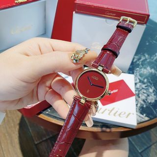 ĐỒNG HỒ CARTlER DA NỮ ĐỎ QUYẾN RŨ NEW