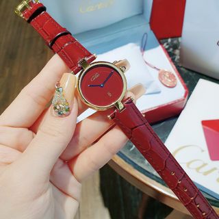 ĐỒNG HỒ CARTlER DA NỮ ĐỎ QUYẾN RŨ NEW