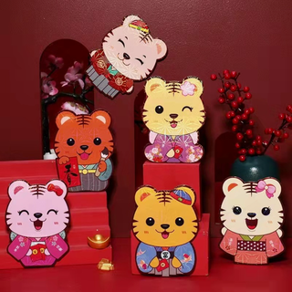 bao lixi 2022 3 chiều siêu xinh - set 6cai