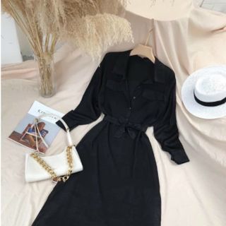 ĐẦM SƠ MI SUÔNG TÚI HỘP 2 MÀU