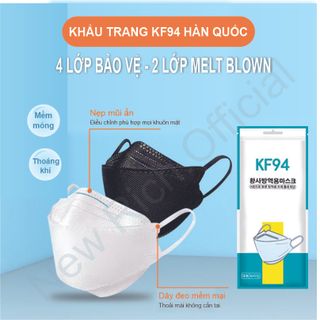 Sỉ khẩu Trang KF94 Hàn Quốc 2 lớp kháng khuẩn lọc 95% chống bụi mịn PM2.5