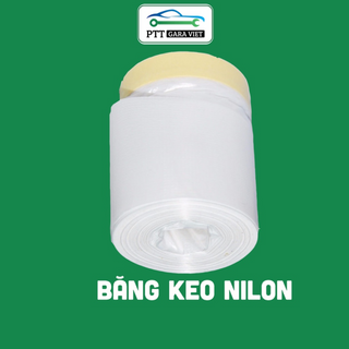 Băng keo nilon chắn sơn, che chắn sơn, chống bụi bẩn 20mx1,1m- Vật tư sơn PTT GaraViet giá sỉ