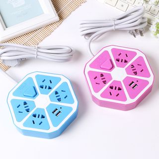 Ổ cắm điện Ổ cắm thông minh hình trái cam 3 chân Tích hợp cắm sạc điện thoại USB