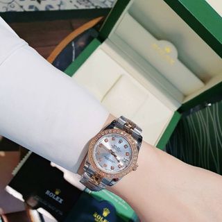 ĐỒNG HỒ ROLLEX CƠ NỮ CAO CẤP NIỀNG ĐÁ