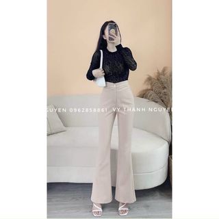 Quần Tây Ống Loe Lưng Cao Đủ Màu Ảnh Thật siêu Đẹp