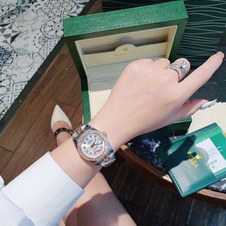 ĐỒNG HỒ ROLLEX CƠ COUPLE NIỀNG ĐÁ CAO CẤP