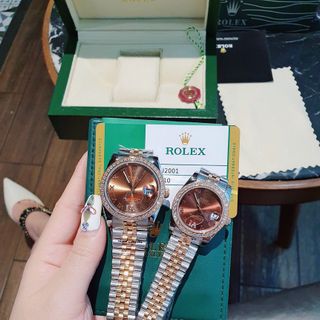 ĐỒNG HỒ ROLLEX CƠ COUPLE NIỀNG ĐÁ CAO CẤP