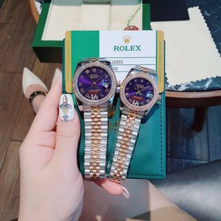 ĐỒNG HỒ ROLLEX CƠ COUPLE NIỀNG ĐÁ CAO CẤP