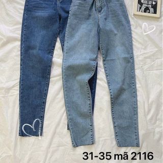Quần jean nữ lưng cao siêu co giãn hàng VNXK size từ 40kg đến 80kg MS2116 thời trang bigsize 2KJean giá sỉ