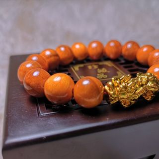 Vòng gỗ huyết long mix tỳ hưu vàng