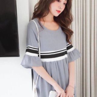 ĐẦM XÁM PHỐI BO THUN EO