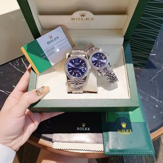 ĐỒNG HỒ ROLLEX COUPLE CƠ CAO CẤP NIỀNG ĐÁ