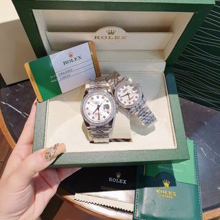 ĐỒNG HỒ ROLLEX COUPLE CƠ CAO CẤP NIỀNG ĐÁ