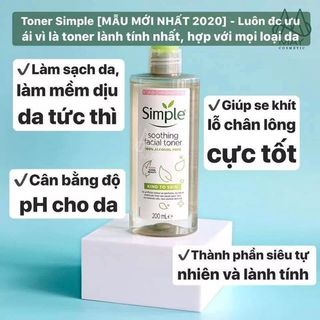 Nước tẩy trang Simple Kind to Skin Micellar Cleansing Water cho mọi loại da nam, nữ 200ml - ZAVENCI Official giá sỉ