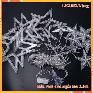 đèn rèm cửa Noel Trang Trí Ngoài Trời -Dây đèn led ngôi sao lớn_Vàng