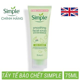 Tẩy tế bào chết SIMPLE Kind To Skin Smoothing Facial Scrub mọi loại da 75ml - ZAVENCI Official