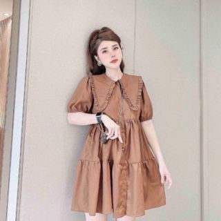ĐẦM BABYDOLL KEM CỔ BÈO 2 MÀU