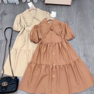 ĐẦM BABYDOLL KEM CỔ BÈO 2 MÀU