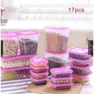Bộ 17 hộp nhựa có nắp