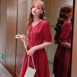 ĐẦM NÚT NGỌC 2 MÀU