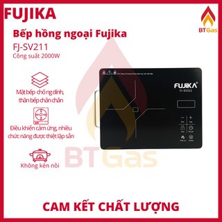 Bếp hồng ngoại đơn Fujika FJ-SV-211, bếp hồng ngoại cảm ứng FUJIKA mặt kính ceramic công suất 2000W giá sỉ