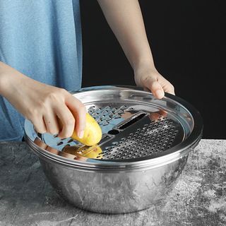 Rổ Bào innox có chậu 3 trong 1