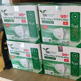 Khẩu trang N95 có van thở 5 lớp kháng khuẩn 1 hộp 20 cái