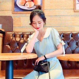 ĐẦM MINT PHỐI CỔ TRẮNG