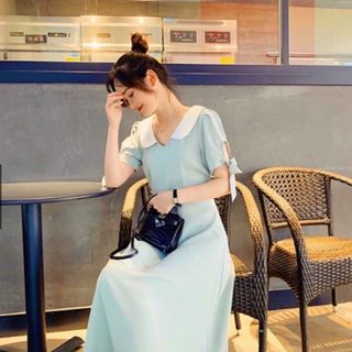 ĐẦM MINT PHỐI CỔ TRẮNG